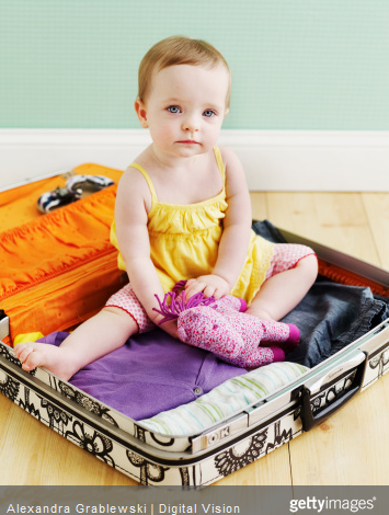 N'oubliez pas de prendre du rechange dans votre valise cabine ainsi que le nécessaire (couche, biberon, etc.)