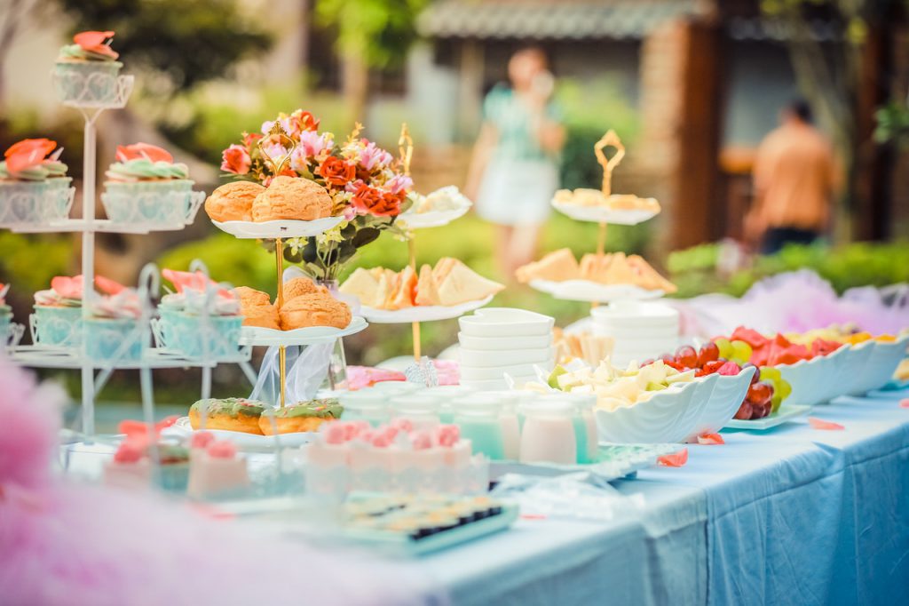 buffet de goputer d'anniversaire