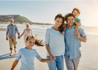 famille à la plage